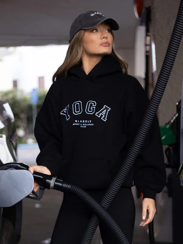 Yoga Oversized Hoodie - Black