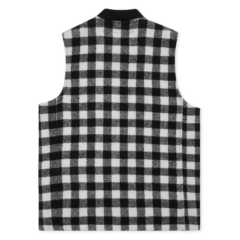 Burrows & Hare Wool Gilet - Grey Check