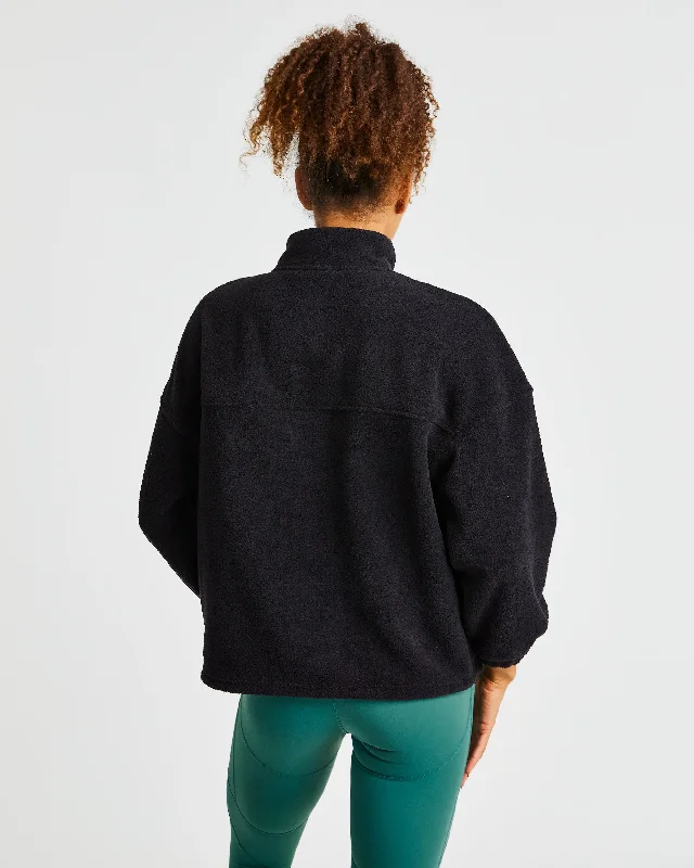 Effortless Oversized Fleece - Black