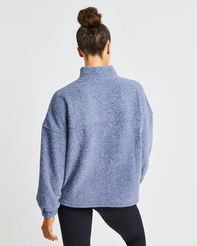 Effortless Oversized Fleece - Stone Blue