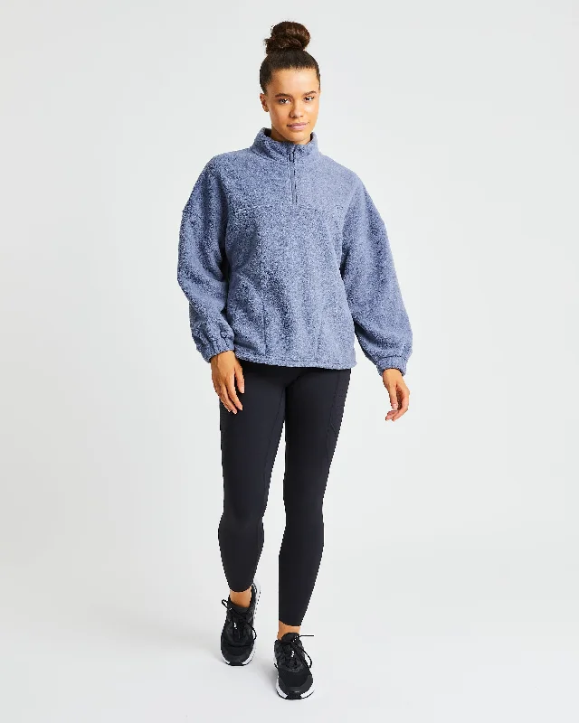 Effortless Oversized Fleece - Stone Blue