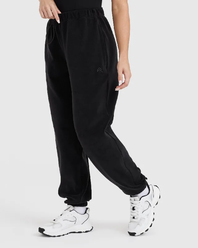 Fleece Oversized Jogger | Black