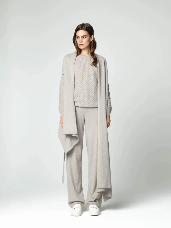 Cashmere cardigan with belt