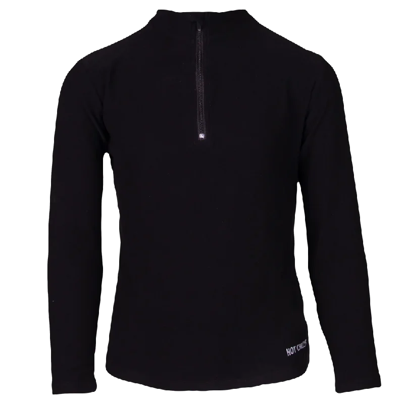 Hot Chillys Youth Velvet Fleece Zip-T Midweight Relaxed Fit Base Layer