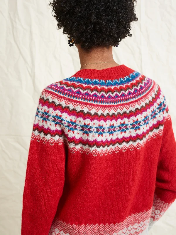 Lowie Red Caerphilly Fairisle Jumper