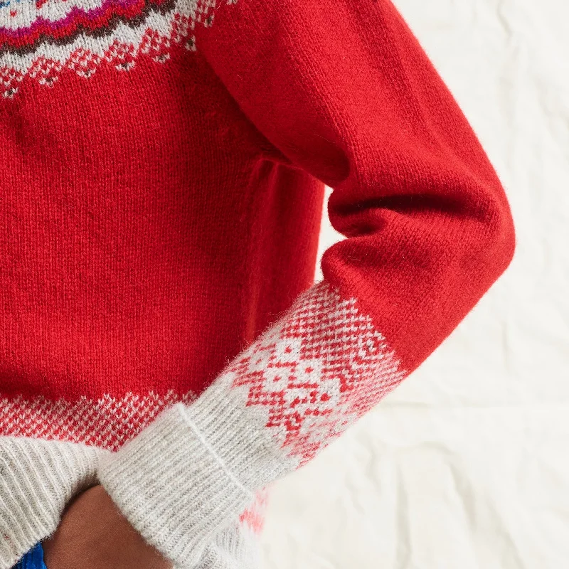 Lowie Red Caerphilly Fairisle Jumper