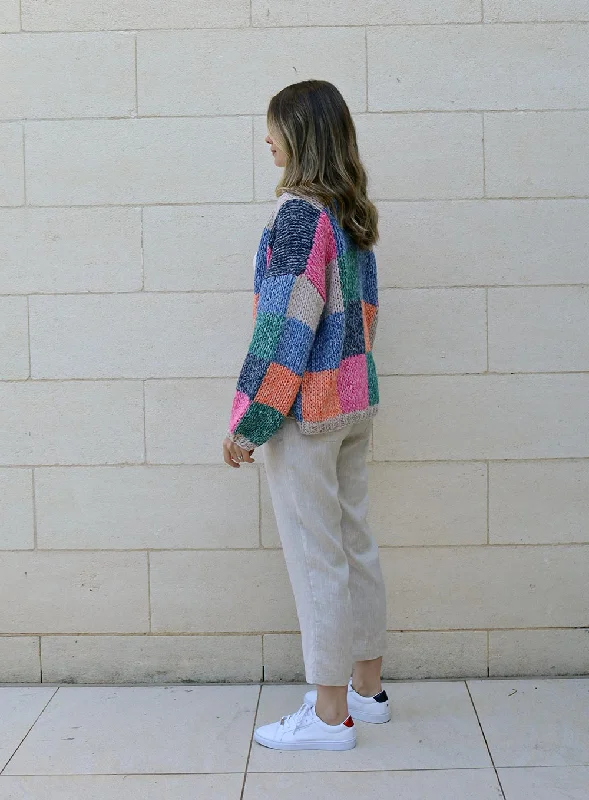 Millie Knit Wool Cardigan-MULTI