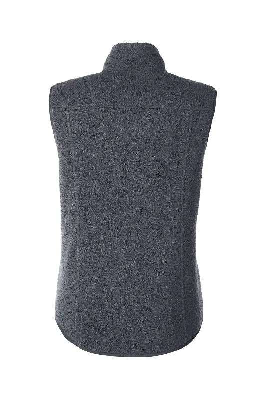 North End Womens Aura Sweater Fleece Full Zip Vest - Carbon Grey