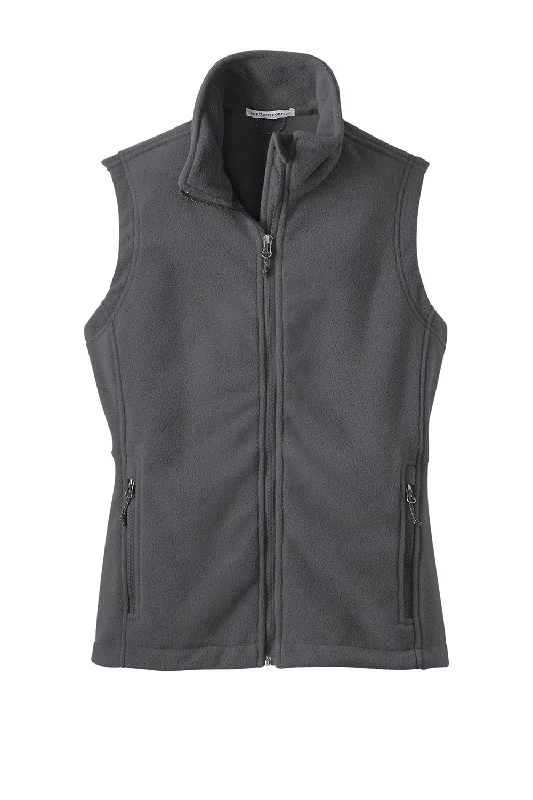 Port Authority Womens Full Zip Fleece Vest - Iron Grey