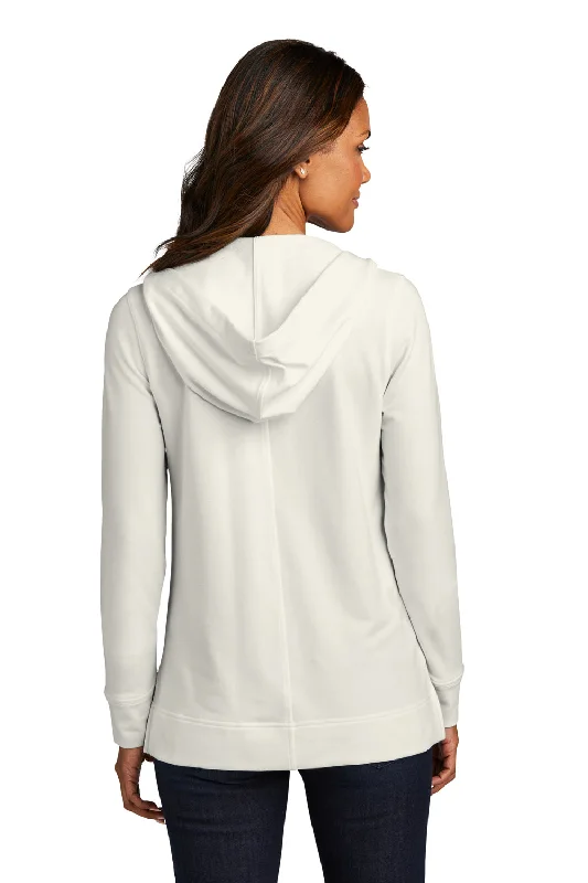 Port Authority Womens Microterry Snag Resistant Hooded Sweatshirt Hoodie - Ivory Chiffon White