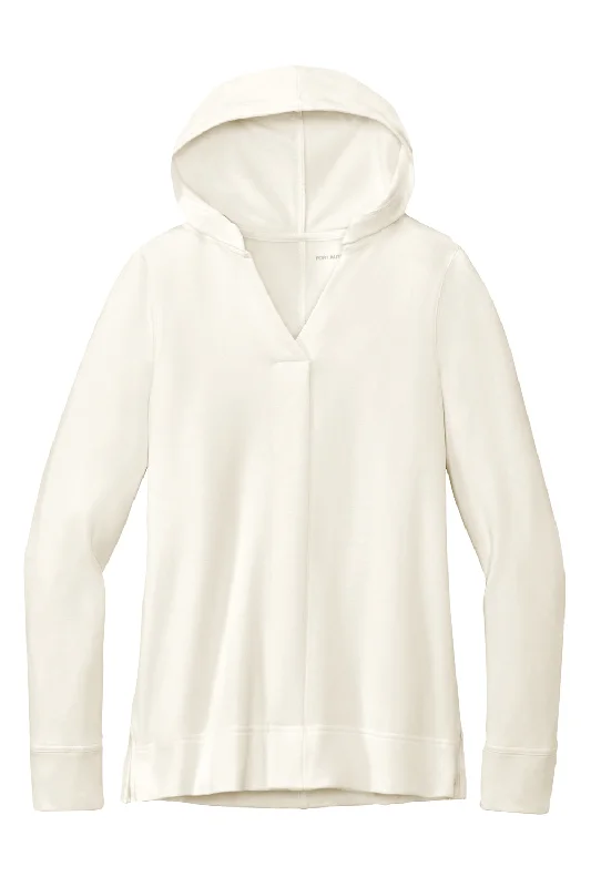 Port Authority Womens Microterry Snag Resistant Hooded Sweatshirt Hoodie - Ivory Chiffon White