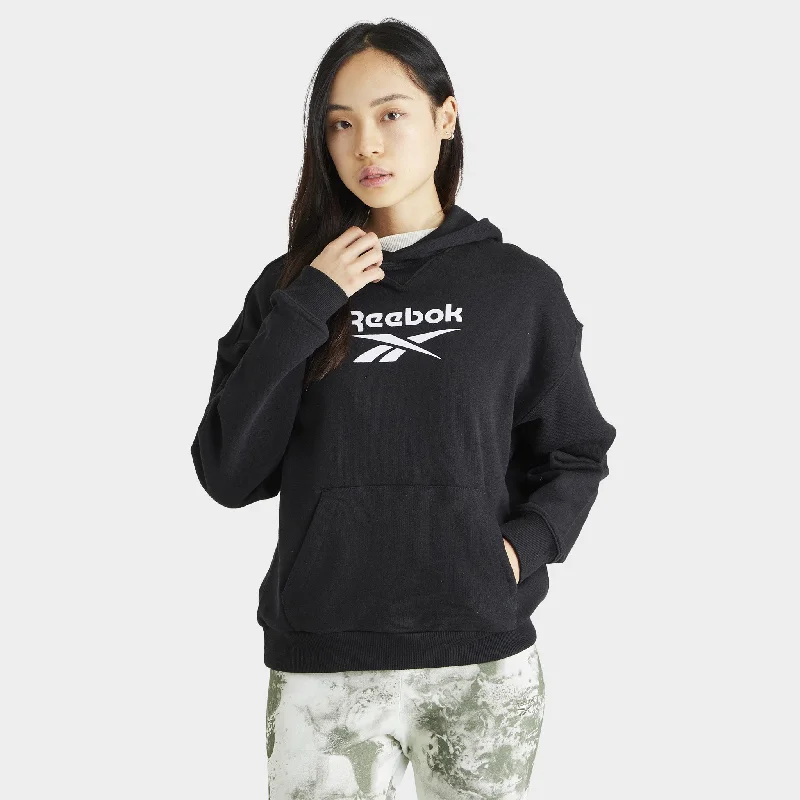 Reebok Women's Classic Big Logo French Terry Pullover Hoodie / Black