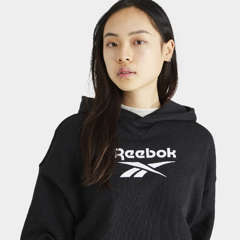 Reebok Women's Classic Big Logo French Terry Pullover Hoodie / Black