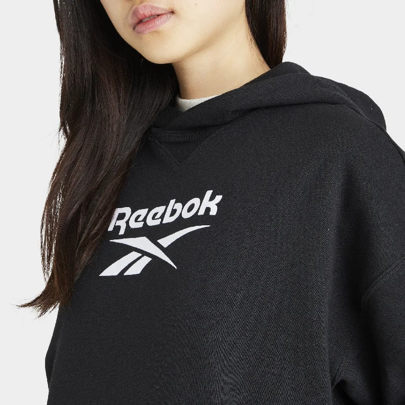 Reebok Women's Classic Big Logo French Terry Pullover Hoodie / Black