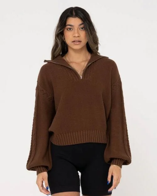 Rusty Amelie Half Zip Knit