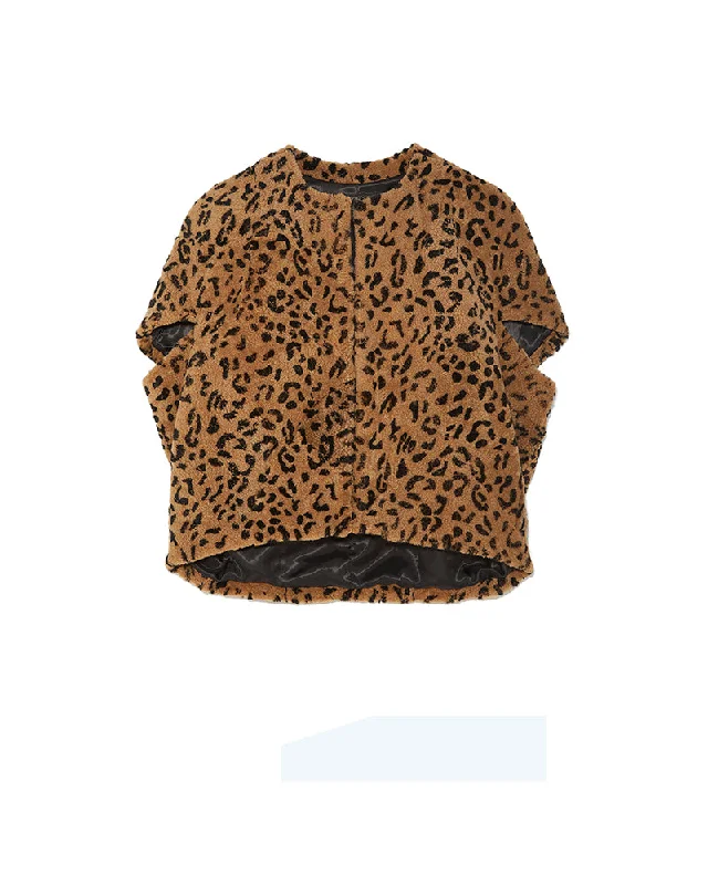 The Sassy Leopard Printed Upcycled Shearling Vest