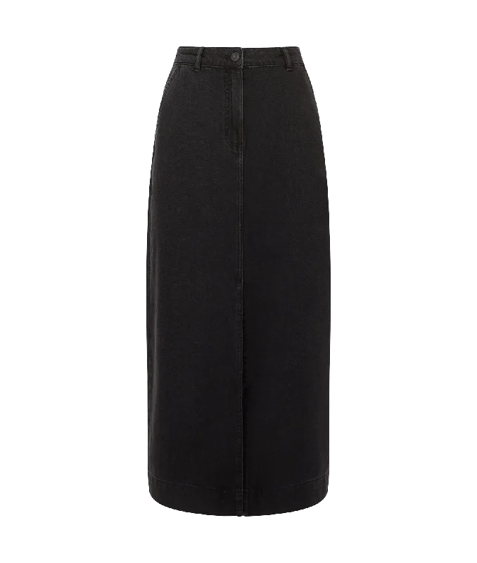 Denver Denim Midaxi Skirt - Black