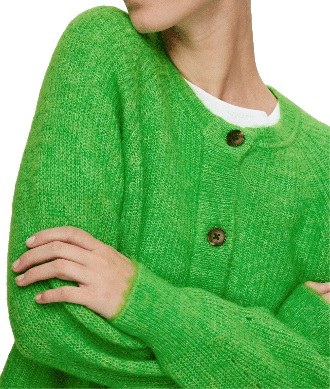 Long-sleeved Cardigan - Green