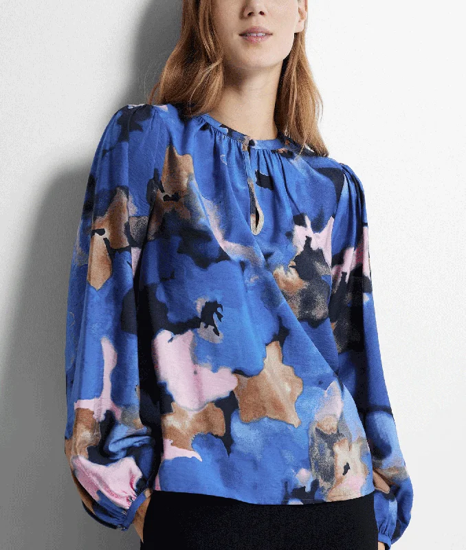 Printed Blouse - Dark Sapphire