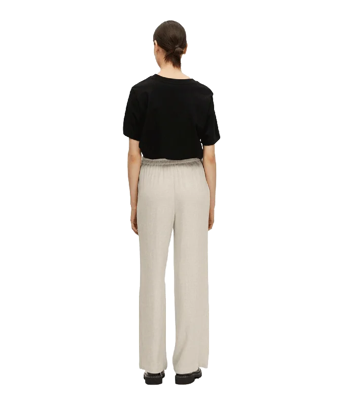 High-waisted Trousers - Cream