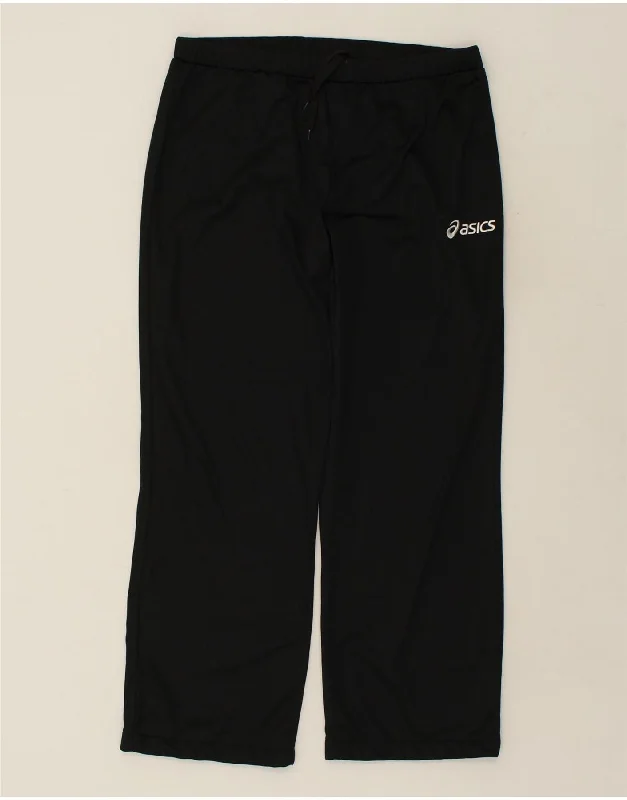 ASICS Womens Tracksuit Trousers UK 14 Large Black Polyester