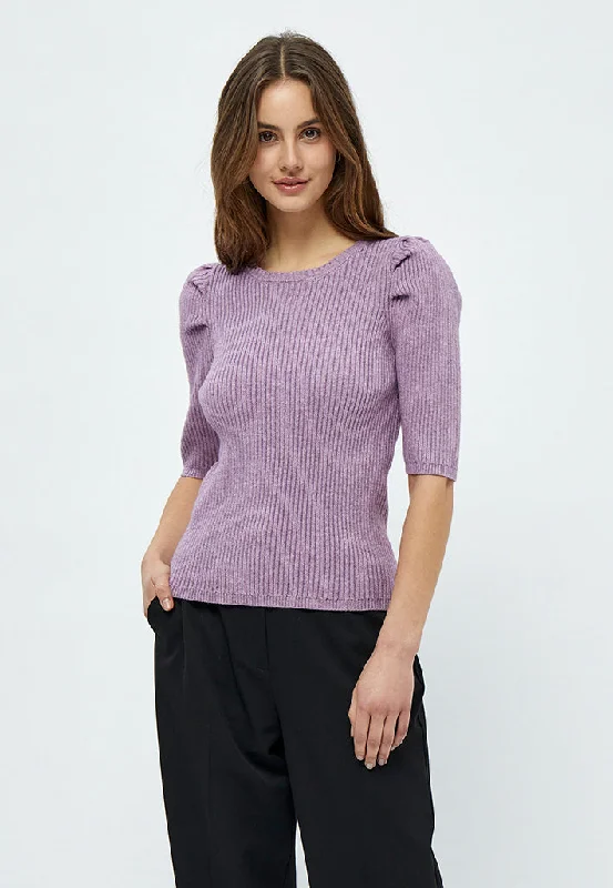 MSAva Knit Tee - Violet Melange