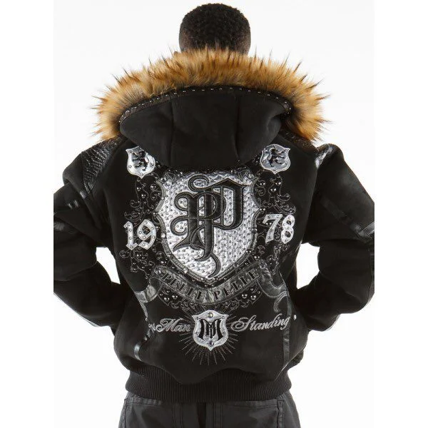 Black Fur Hood Legendary Jacket Pelle Pelle Store