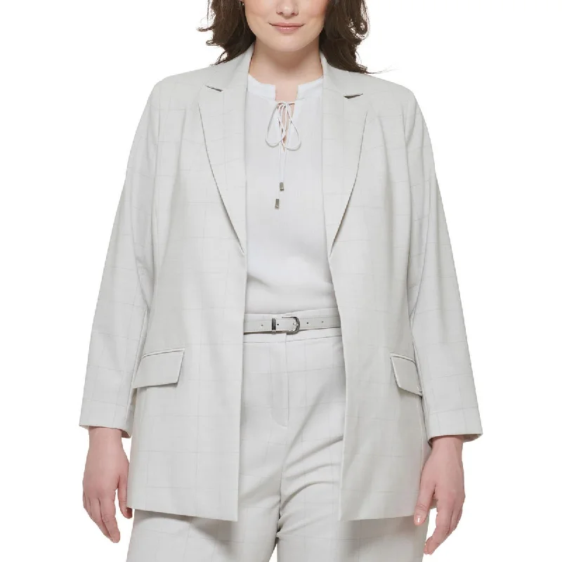 Calvin Klein Womens Plus    Suit Separate Office Wear Open-Front Blazer