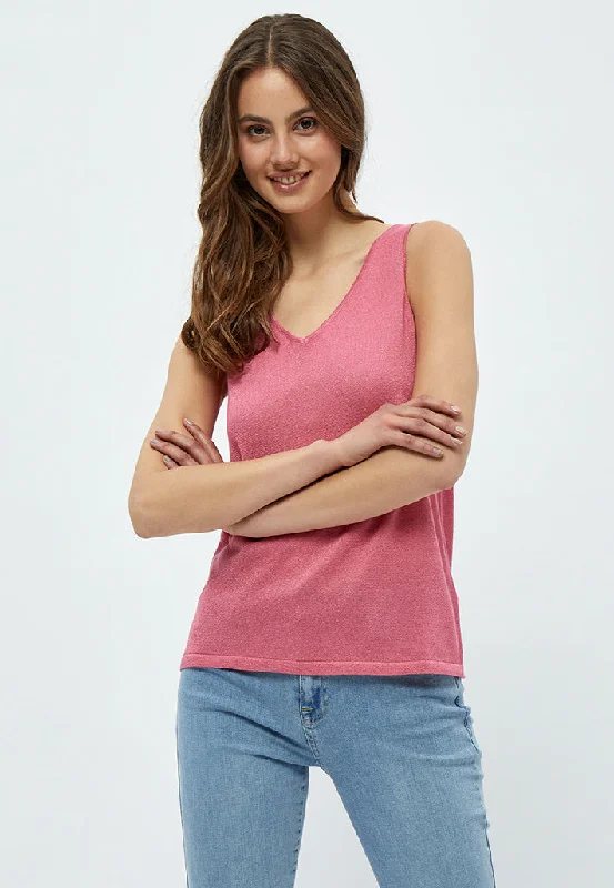 MSCarli Knit Top - Pink Flamingo Lurex