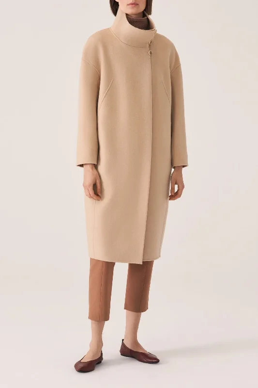 CASHMERE FUNNEL NECK COAT