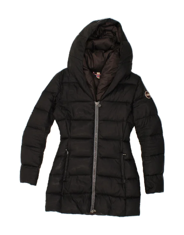 COLMAR Womens Hooded Padded Jacket IT 40 Small Black