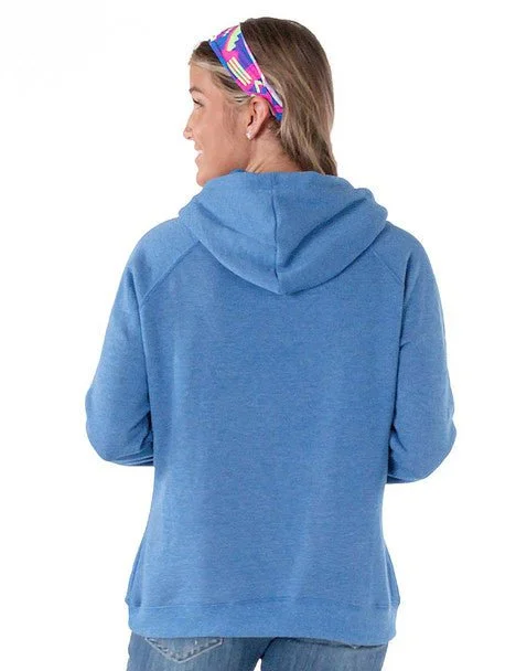 Cowgirl Tuff Womens Wild Spirit Royal Blue Poly/Rayon Hoodie