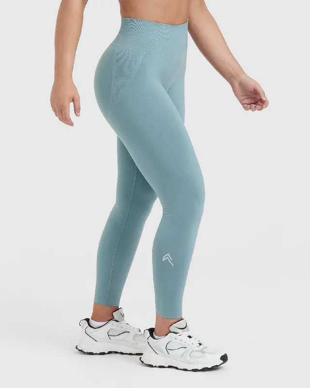 Effortless Seamless Leggings | Steel Blue