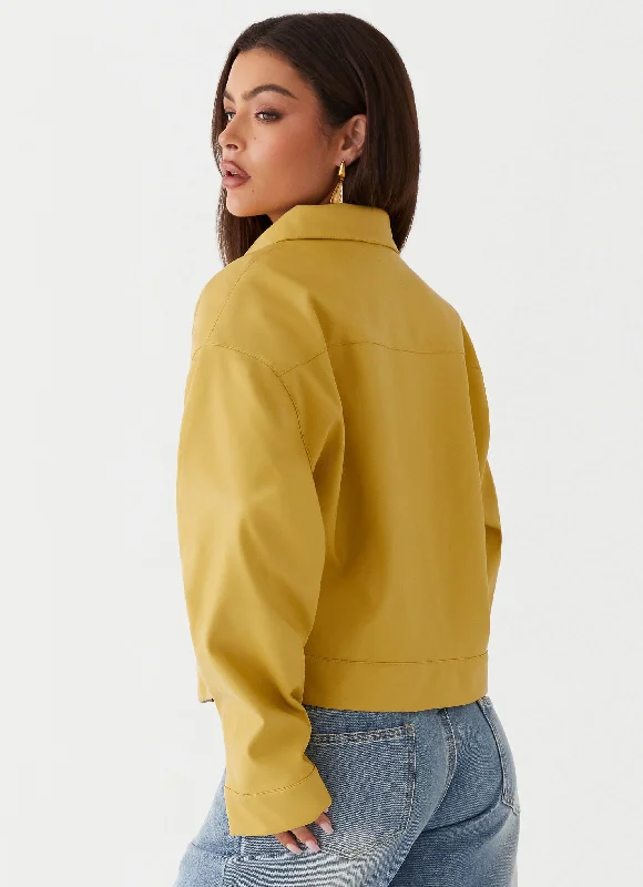 Elara Oversized Jacket - Yellow