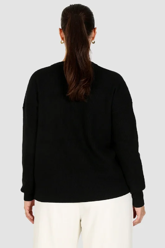 FAYT KNIT SWEATER BLACK