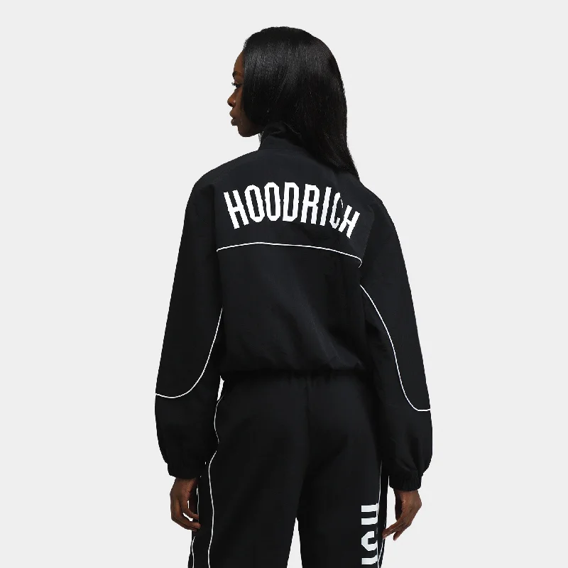 Hoodrich Women's OG Motion Cropped Woven Track Top Black / White