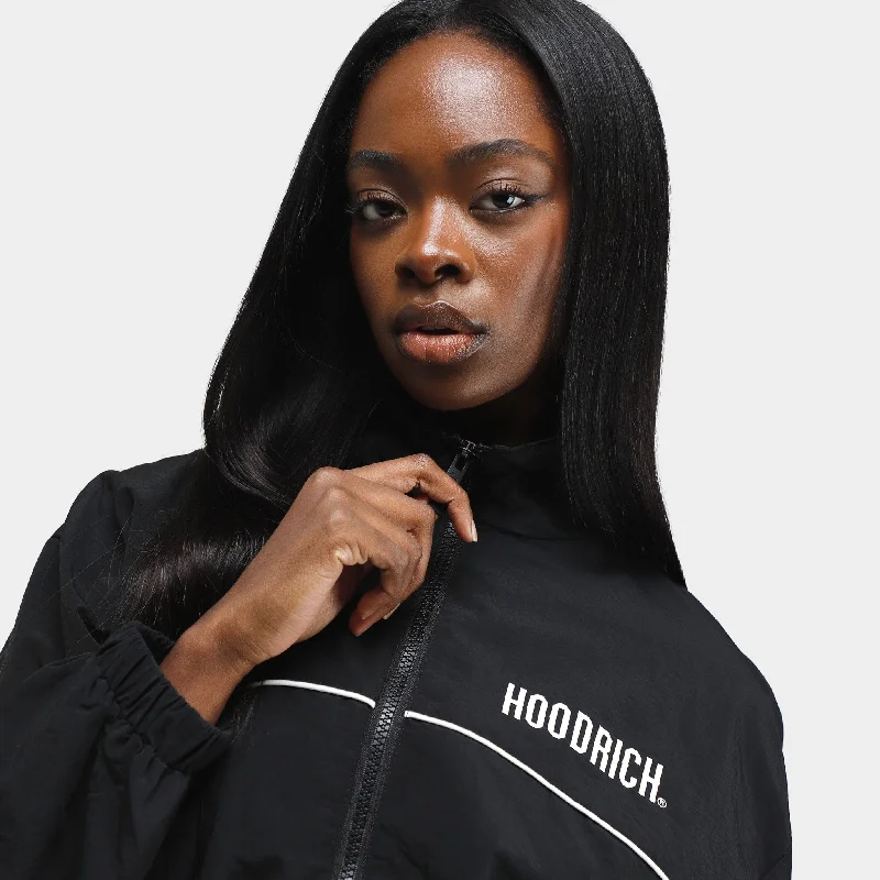 Hoodrich Women's OG Motion Cropped Woven Track Top Black / White