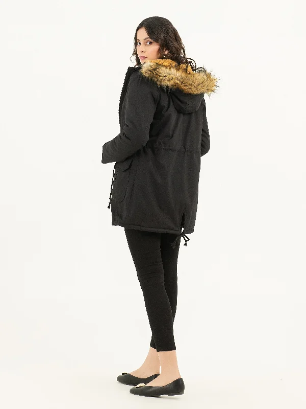 Hooded Fur Jacket