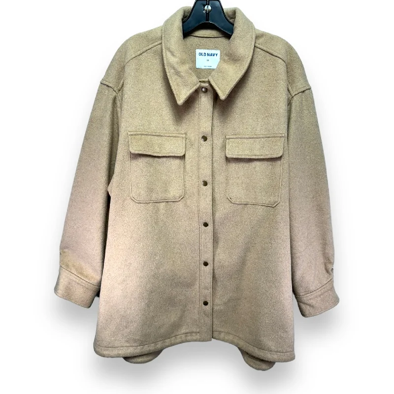 Jacket Shirt By Old Navy In Tan, Size: 2x