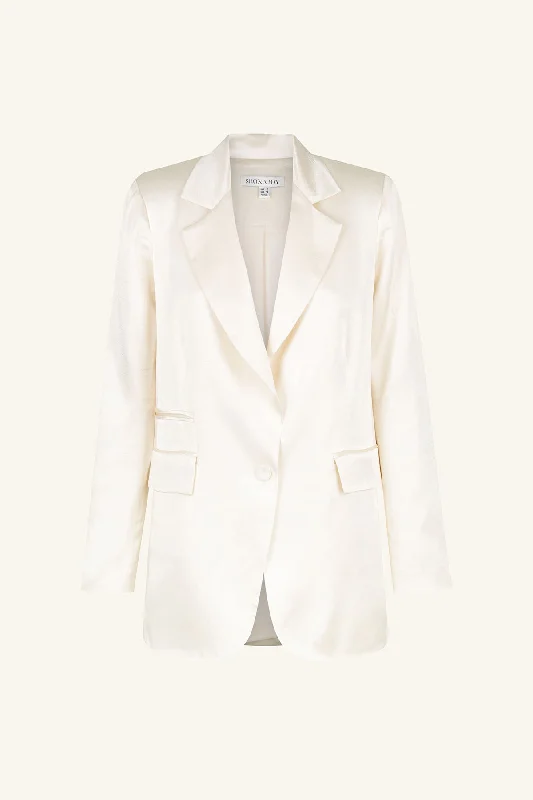 LA LUNE SINGLE BREASTED BLAZER - CREAM