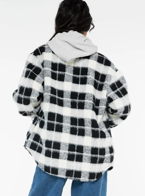 Milane Plaid Shacket Black / White