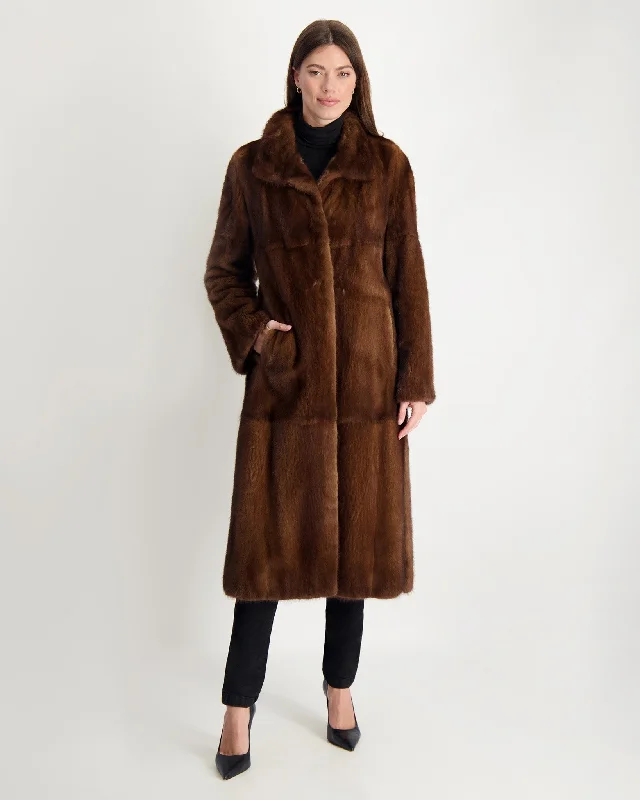 Mink Coat With Stand Collar