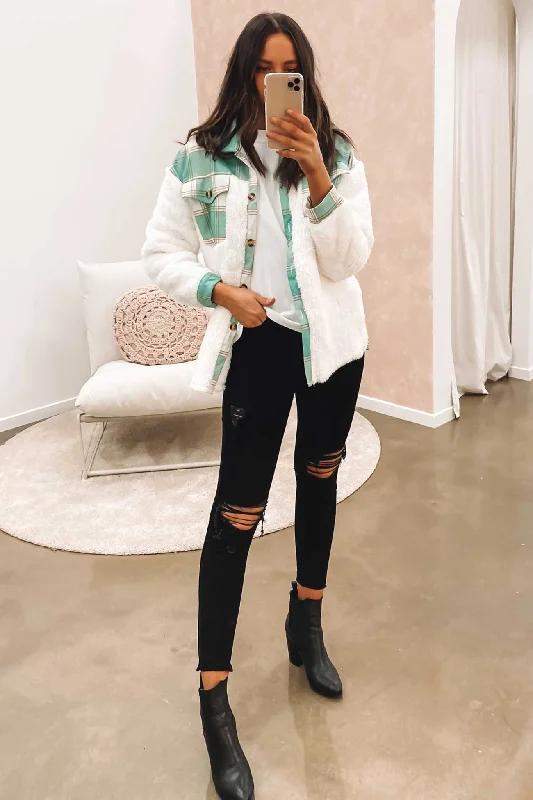 Myley Fur Jacket Teal