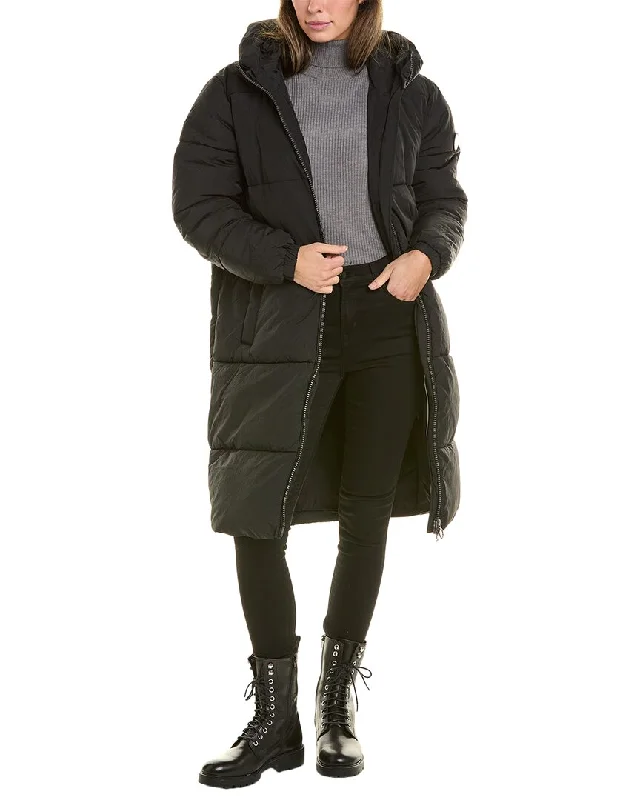 NOIZE Ramona Long Puffer Coat