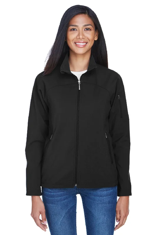 North End Womens Performance Water Resistant Full Zip Jacket - Black