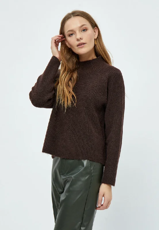 Paula GRS High Neck Knit Pullover - Chicory Coffee