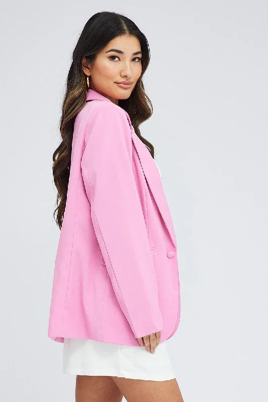 Pink Blazer Long Sleeve