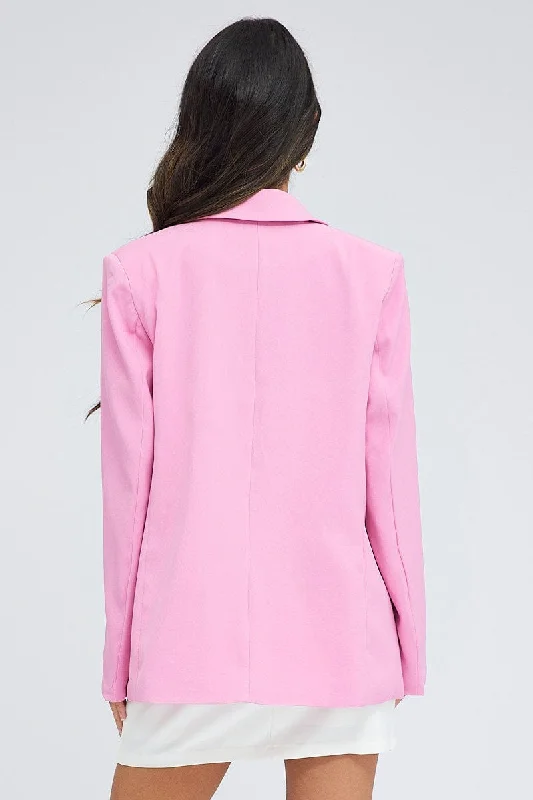 Pink Blazer Long Sleeve