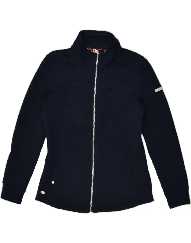 REGATTA Womens Tracksuit Top Jacket UK 12 Medium Navy Blue Polyester