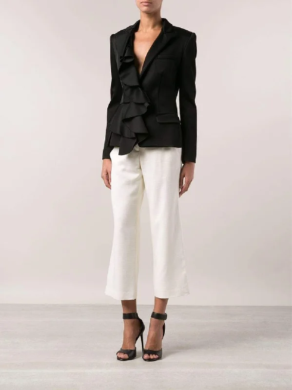 Ruffle Front Blazer